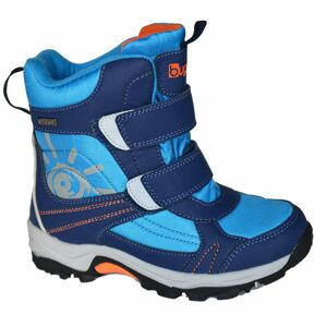boty zimní 2 pásky, nepromokavá membrána, Bugga, B00128-04, modrá - 30