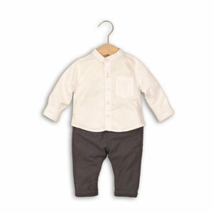 Kojenecký set, košile a kalhoty, Minoti, GREY 3, kluk - 86/92 | 18-24m