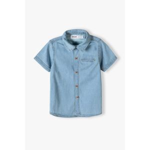 Košile chlapecká džínová a krátkým rukávem, Minoti, horizon 7, Kluk - 98/104 | 3/4let