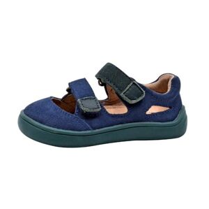 chlapecké sandály Barefoot TERY DENIM, Protetika, tmavě modrá - 26