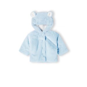 Kabátek kojenecký chlupatý s podšívkou, Minoti, babyprem 28, modrá - 74/80 | 9-12m