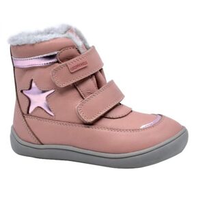 Dívčí zimní boty Barefoot LINET ROSA, Protetika, růžová - 35