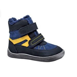 Chlapecké zimní boty Barefoot RODRIGO NAVY, Protetika, modrá - 28